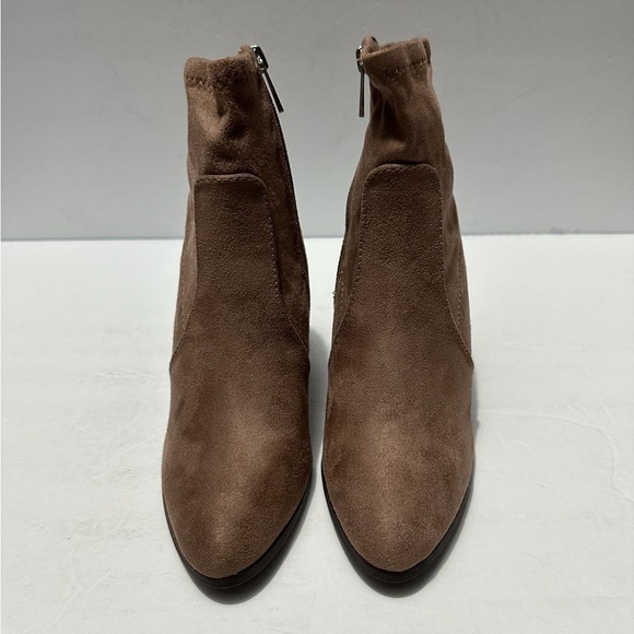 JOURNEE COLLECTION Womens Taupe Stretch Hepburn Round Toe Wedge Booties Sz 6 - Picture 4 of 7